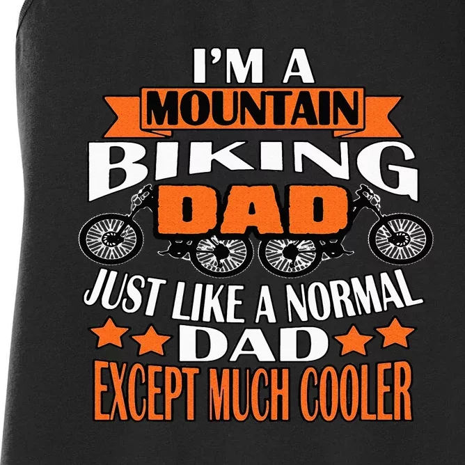 M A Mountain Biking Dad Cycling Lover Funny Women's Racerback Tank