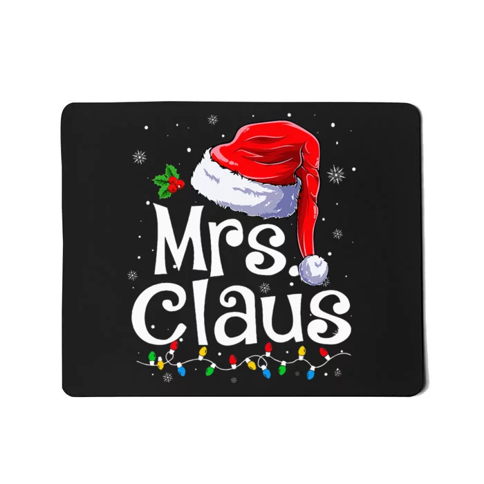 Mr and Mrs Claus Couples Matching xmas Pajamas Santa Mousepad