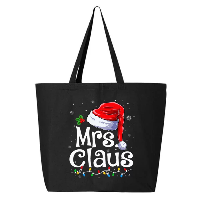 Mr and Mrs Claus Couples Matching xmas Pajamas Santa 25L Jumbo Tote