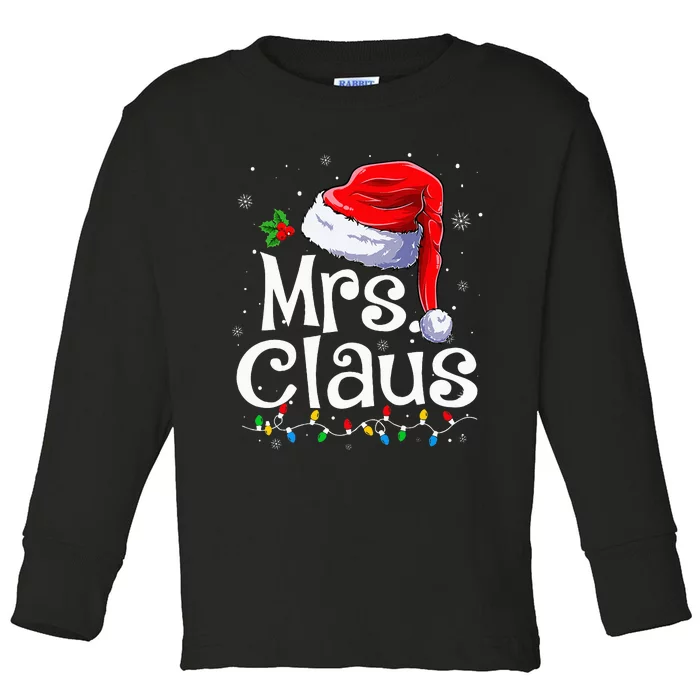 Mr and Mrs Claus Couples Matching xmas Pajamas Santa Toddler Long Sleeve Shirt