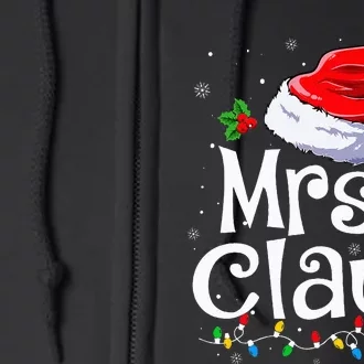 Mr and Mrs Claus Couples Matching xmas Pajamas Santa Full Zip Hoodie