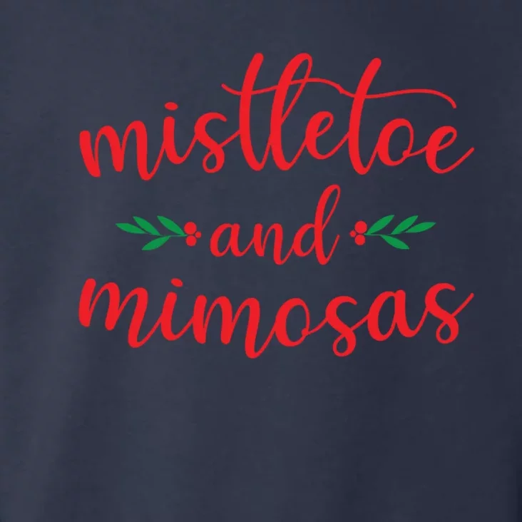 Mistletoe And Mimosas Cute Christmas Holiday Funny Mom Gift Toddler Hoodie