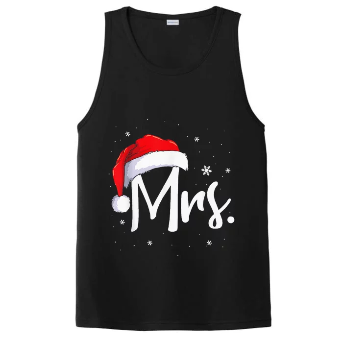 Mr And Mrs Claus Couples Matching Christmas Pajamas Santa Performance Tank