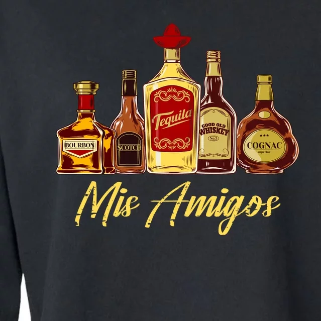 Mis Amigos Cropped Pullover Crew