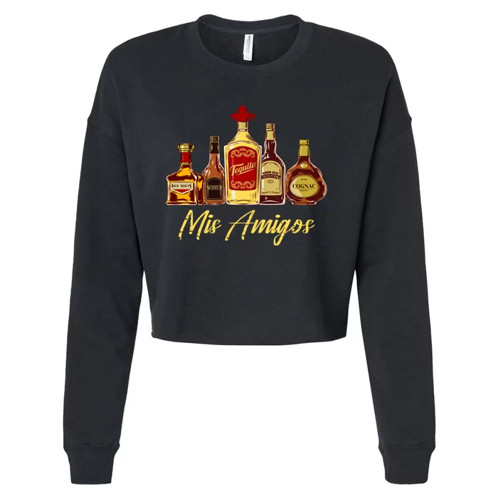 Mis Amigos Cropped Pullover Crew