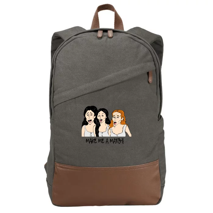 Make A Match Matchmaker Matchmaker Cotton Canvas Backpack