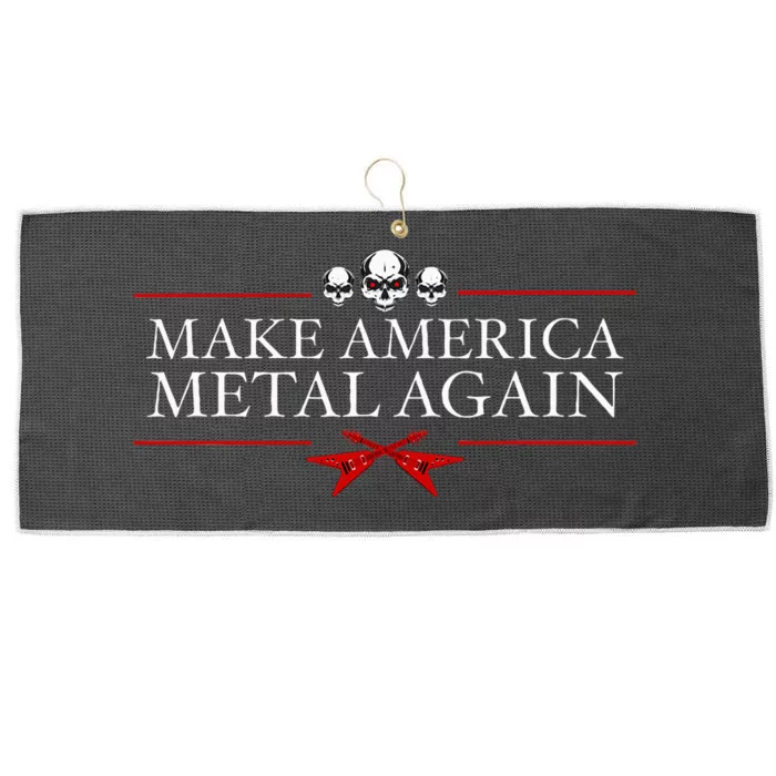 Make America Metal Again Trump Rock Heavy Music Thrash Gift Large Microfiber Waffle Golf Towel