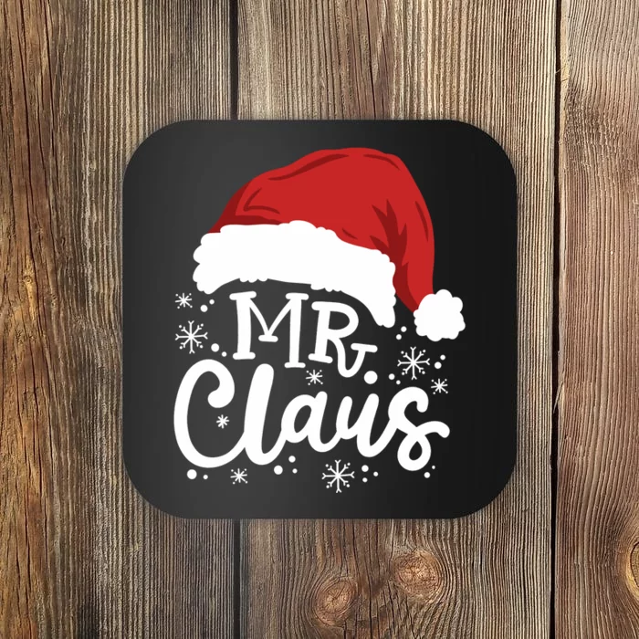 Mr And Mrs Santa Claus Funny Couples Matching Christmas Long Sleeve Coaster