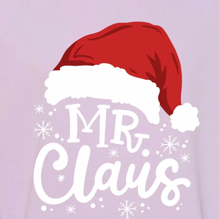 Mr And Mrs Santa Claus Funny Couples Matching Christmas Long Sleeve Garment-Dyed Sweatshirt