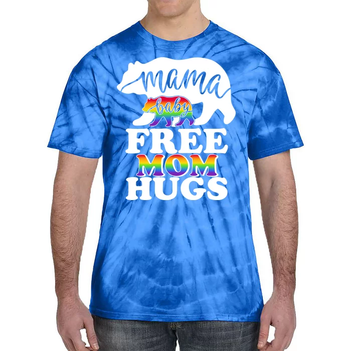 Mama Baby Bear Free Mom Hugs LGBT Tie-Dye T-Shirt