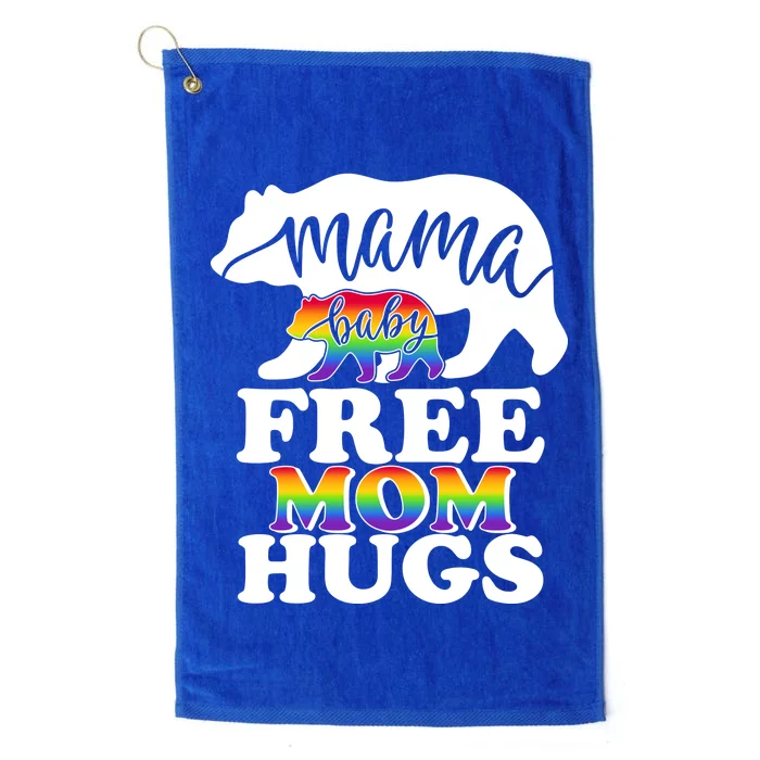 Mama Baby Bear Free Mom Hugs LGBT Platinum Collection Golf Towel