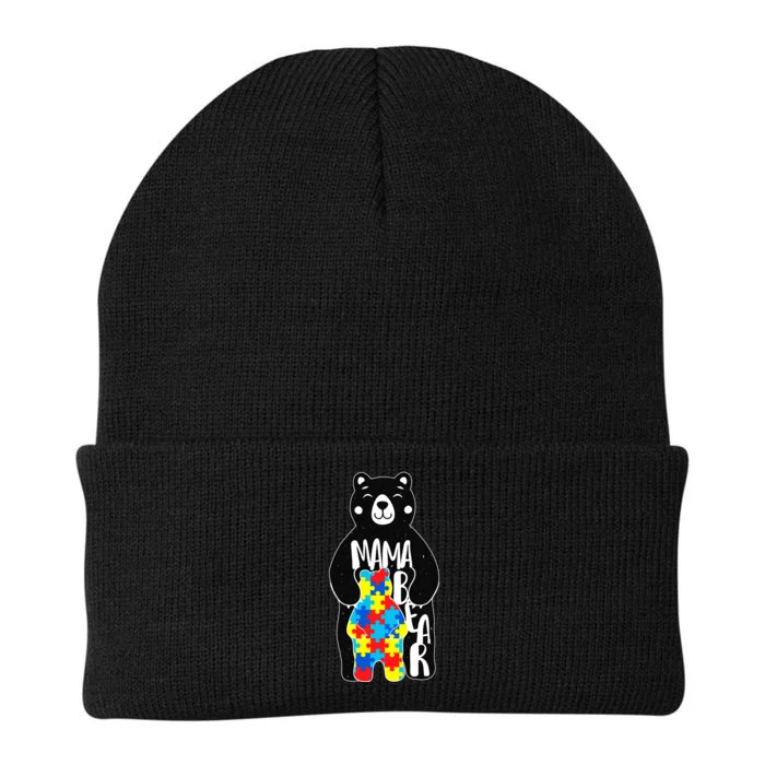 Mama Bear Autism Awareness Knit Cap Winter Beanie