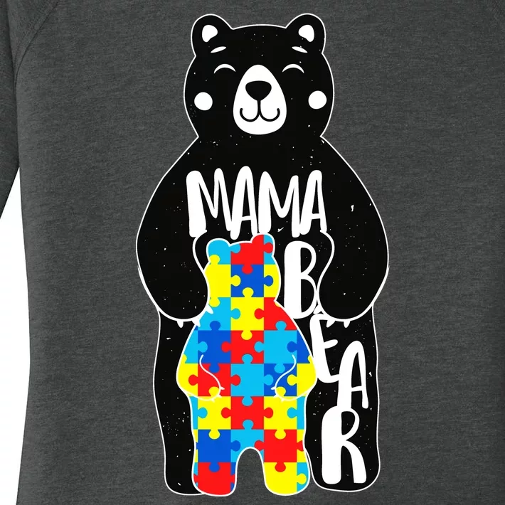 Mama Bear Autism Awareness Women's Perfect Tri Tunic Long Sleeve Shirt