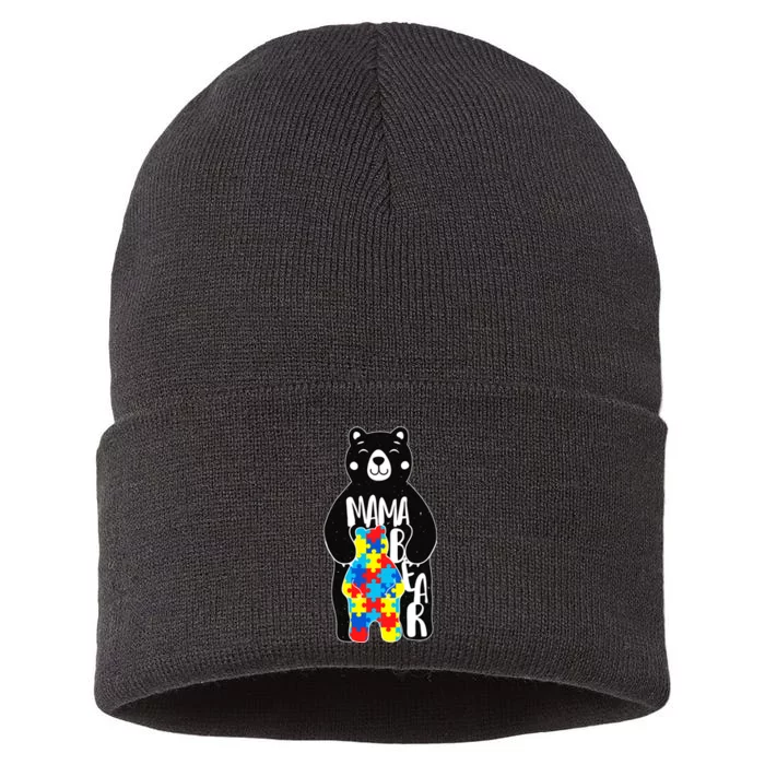 Mama Bear Autism Awareness Sustainable Knit Beanie