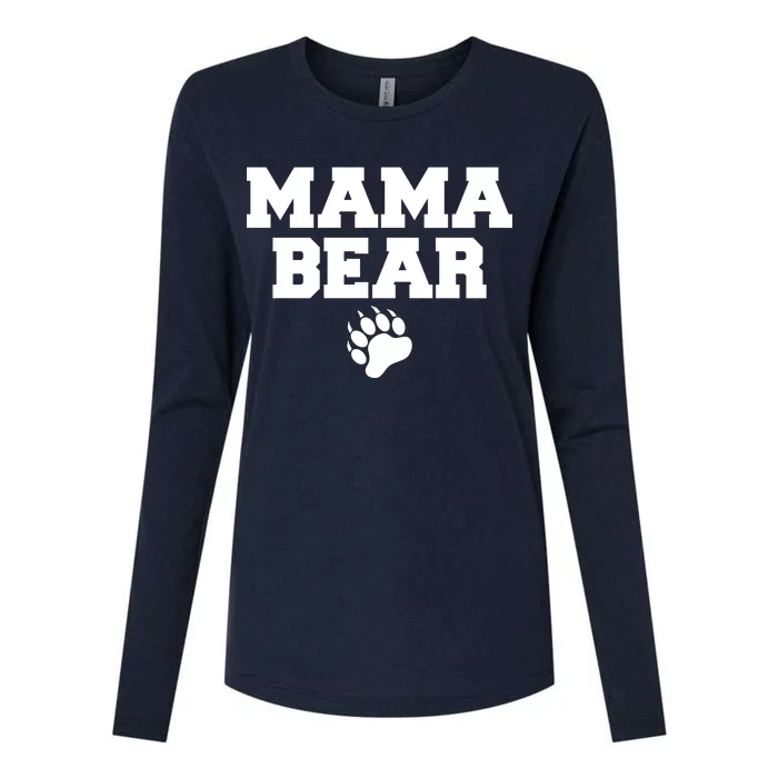 Mama Bear Claw Mom Womens Cotton Relaxed Long Sleeve T-Shirt