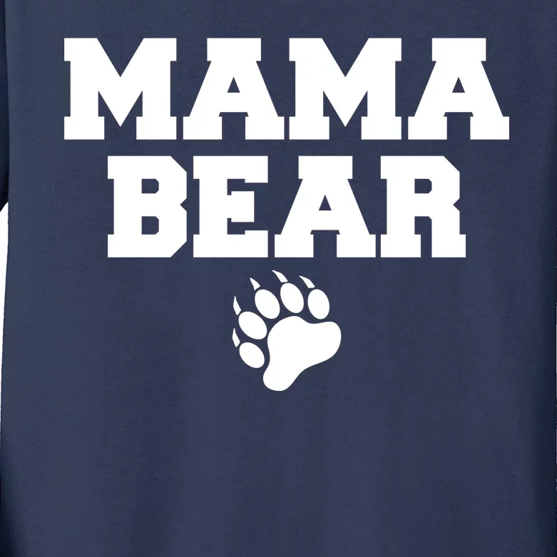 Mama Bear Claw Mom Kids Long Sleeve Shirt