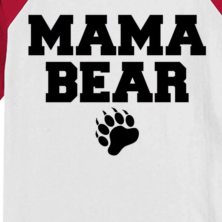 Mama Bear Claw Mom Kids Colorblock Raglan Jersey