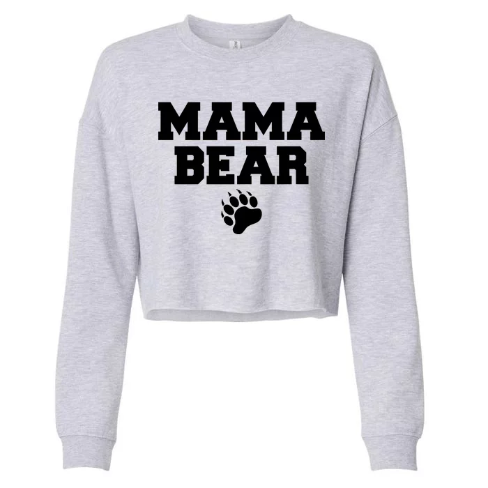 Mama Bear Claw Mom Cropped Pullover Crew