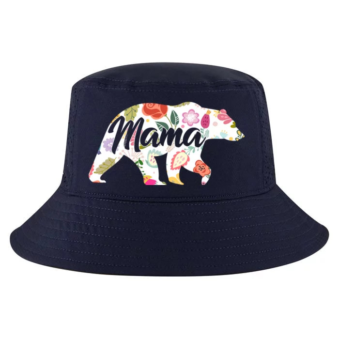 Mama Bear Cute Flower Pattern Cool Comfort Performance Bucket Hat