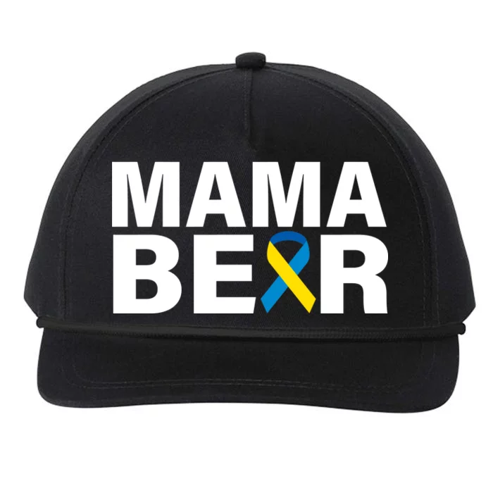 Mama Bear Down Syndrome Awareness Snapback Five-Panel Rope Hat