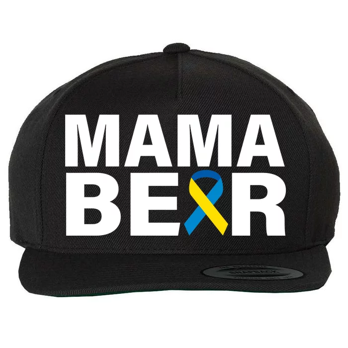 Mama Bear Down Syndrome Awareness Wool Snapback Cap