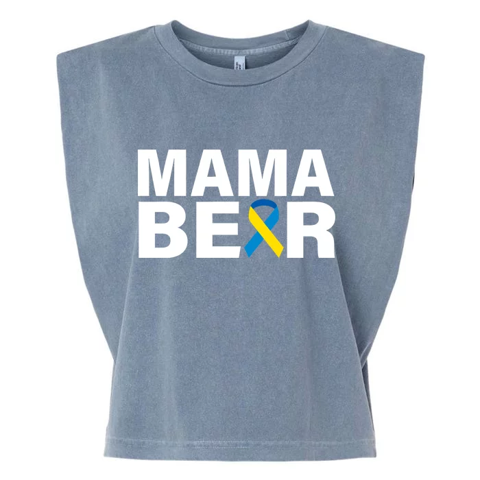 Mama Bear Down Syndrome Awareness Garment-Dyed Women's Muscle Tee