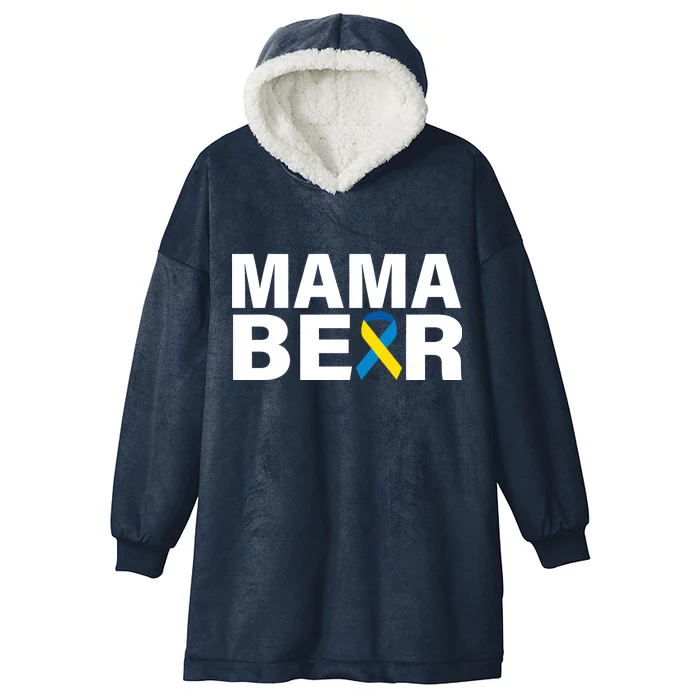 Mama Bear Down Syndrome Awareness Hooded Wearable Blanket