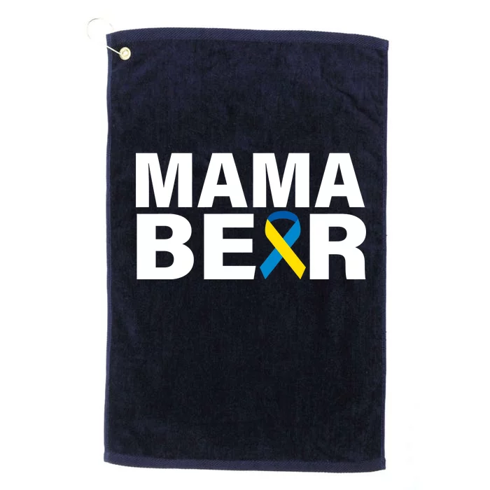 Mama Bear Down Syndrome Awareness Platinum Collection Golf Towel