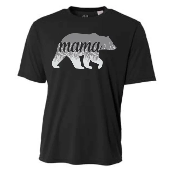 Mama Bear Floral Logo Cooling Performance Crew T-Shirt