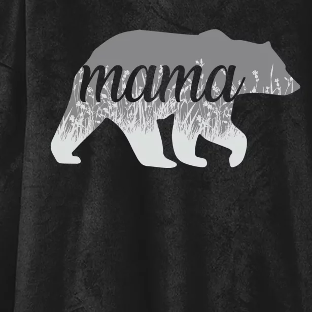 Mama Bear Floral Logo Hooded Wearable Blanket