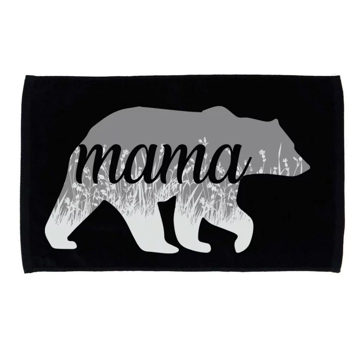 Mama Bear Floral Logo Microfiber Hand Towel