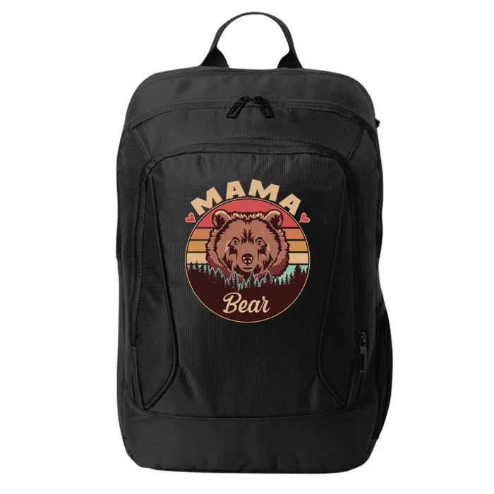 Mama Bear Vintage Bear Emblem City Backpack