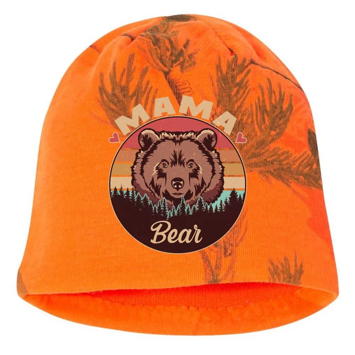 Mama Bear Vintage Bear Emblem Kati - Camo Knit Beanie