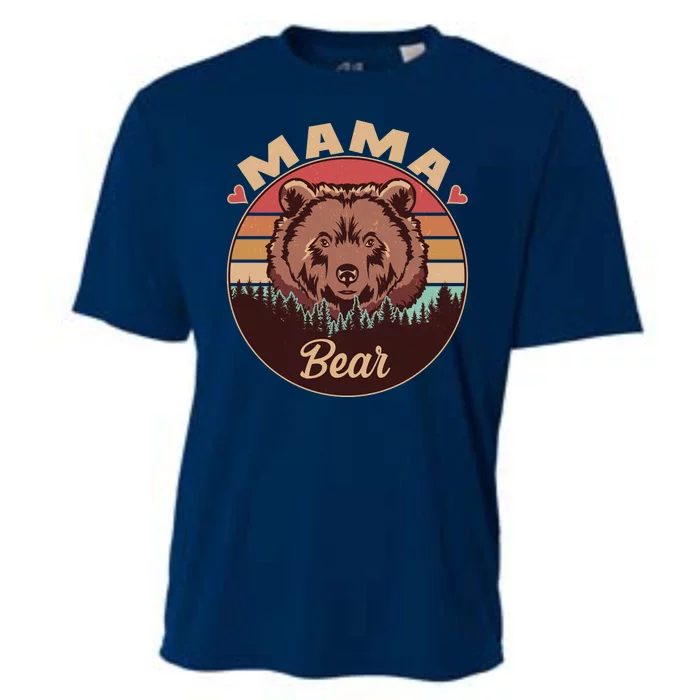 Mama Bear Vintage Bear Emblem Cooling Performance Crew T-Shirt