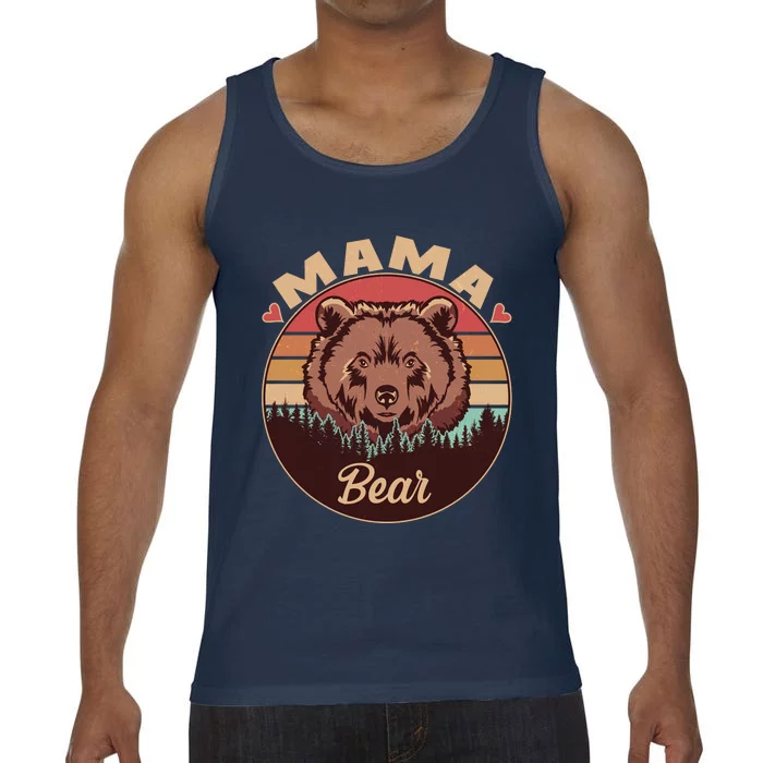 Mama Bear Vintage Bear Emblem Comfort Colors® Tank Top