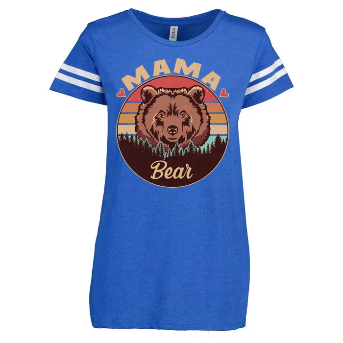 Mama Bear Vintage Bear Emblem Enza Ladies Jersey Football T-Shirt