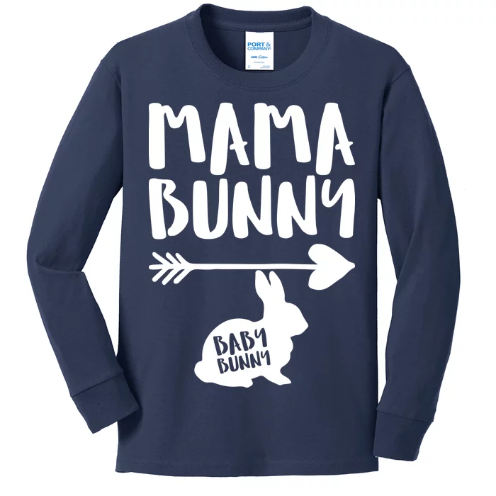 Mama Bunny Arrow Pregnancy Kids Long Sleeve Shirt