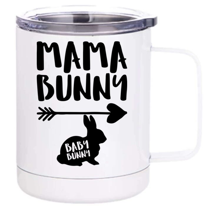 Mama Bunny Arrow Pregnancy Front & Back 12oz Stainless Steel Tumbler Cup