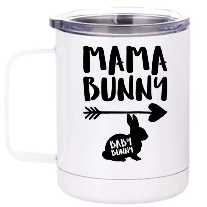 Mama Bunny Arrow Pregnancy Front & Back 12oz Stainless Steel Tumbler Cup