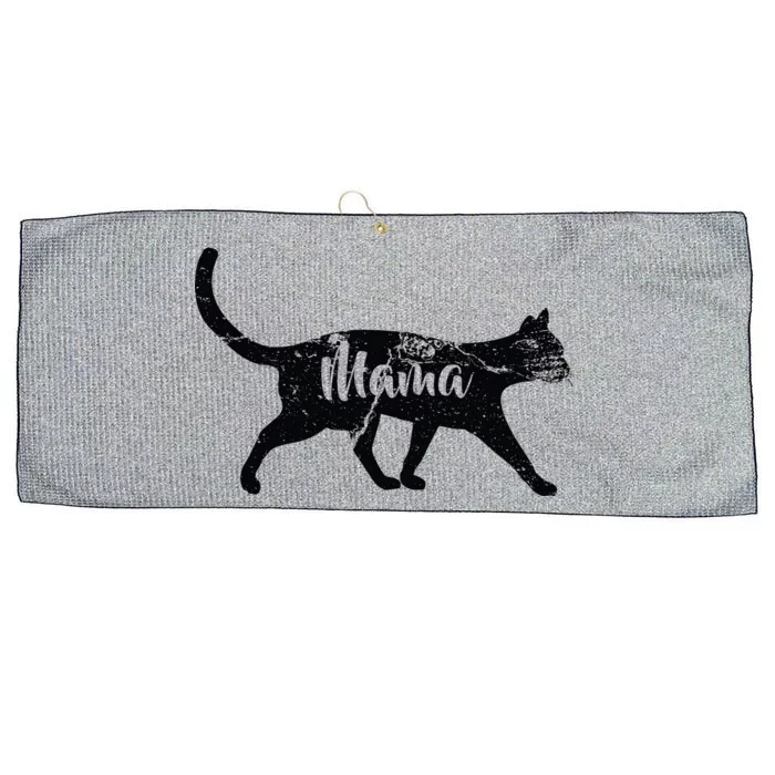 Mama Cat Mom Large Microfiber Waffle Golf Towel