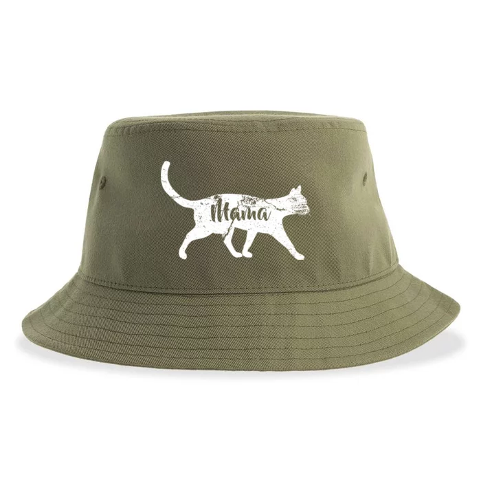 Mama Cat Mom Sustainable Bucket Hat