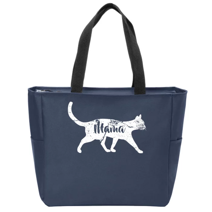 Mama Cat Mom Zip Tote Bag