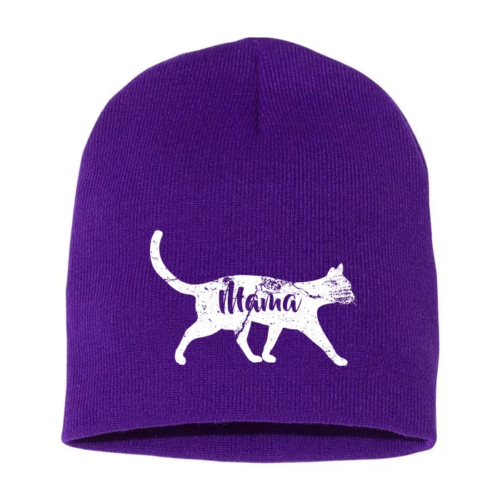 Mama Cat Mom Short Acrylic Beanie