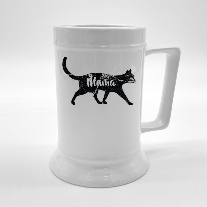 Mama Cat Mom Front & Back Beer Stein