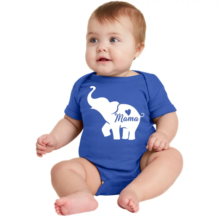 Mama Elephant Baby Bodysuit