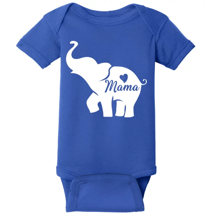 Mama Elephant Baby Bodysuit