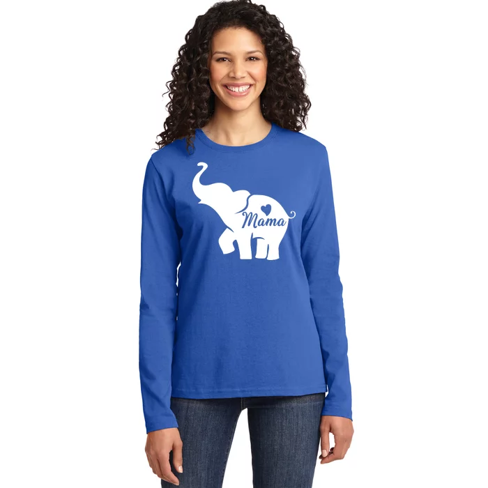 Mama Elephant Ladies Long Sleeve Shirt