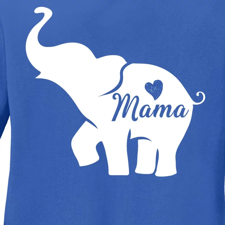 Mama Elephant Ladies Long Sleeve Shirt