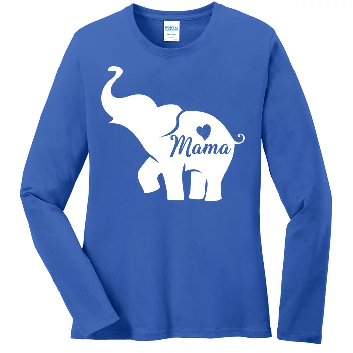 Mama Elephant Ladies Long Sleeve Shirt