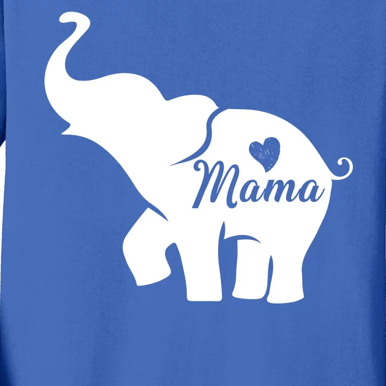 Mama Elephant Kids Long Sleeve Shirt